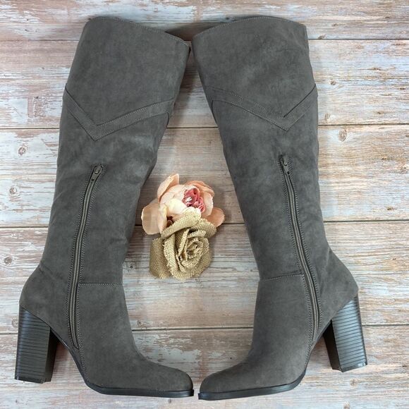 JOURNEE COLLECTION Women's Grey Kyllie Boots 8.5M - Picture 2 of 8